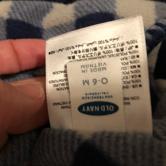 Navy Carter’s Sherpa suit and Old Navy bear hat - Picture 5 of 6